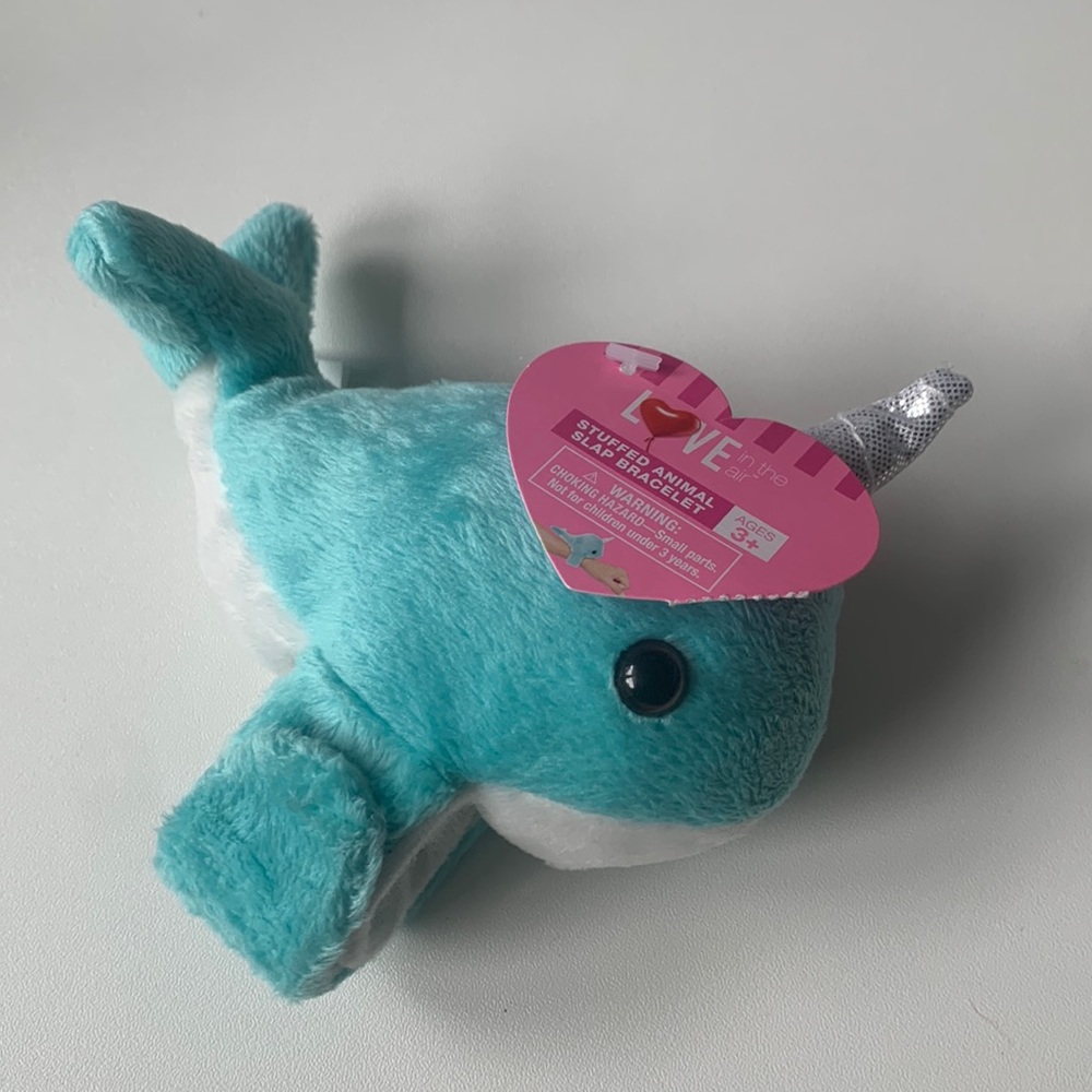 Love In The Air Stuffed Anima Slap Bracelet Bright Blue Sea Unicorns